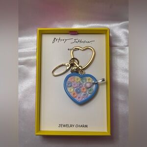 NIB Betsey Johnson Cereal Spoon Bag Charm Key Chain